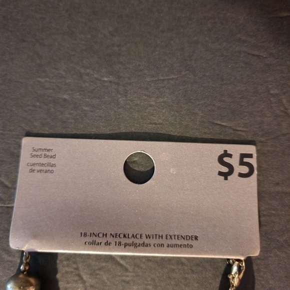 Turquoise Braided Summer Seed Beaded Necklace 18" NWT - Picture 3 of 6